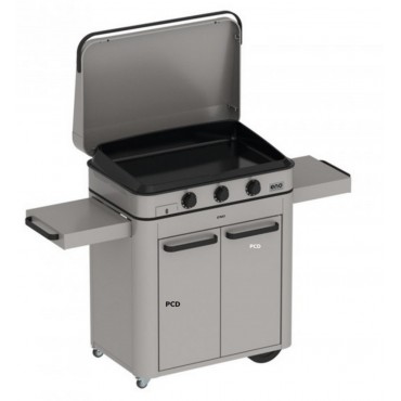 ENO - 57038301 - COMBO PLANCHA ENOSIGN GAZ 80 INOX CAPOT PLANCHA75 3 FEUX - Inox marin