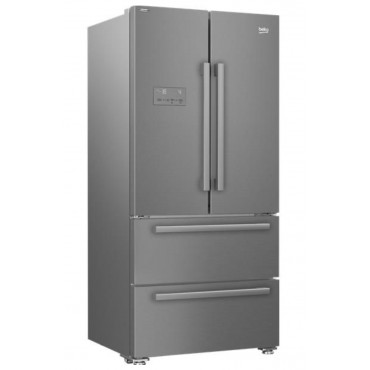 BEKO - GNE6049XPN - Réfrigérateur 539 L - 2 Portes + 2 Tiroirs - Inox et Côtes Gris