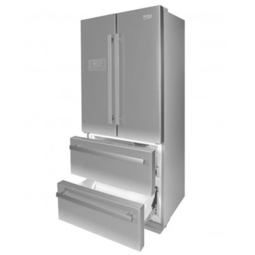 BEKO - GNE6039XPN - Réfrigérateur 539 L - 2 Portes + 2 Tiroirs - Inox et Côtes Gris