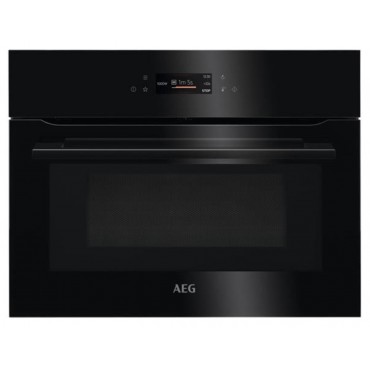 AEG - BBB8000QB1 - Four Email Lisse Compact avec Fonction Micro-ondes  - 43 L - Noir