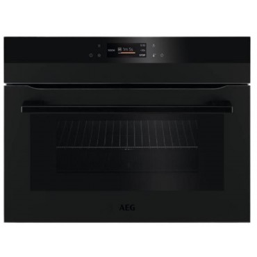 AEG - KMK761080T - Four Email Lisse Compact avec Fonction Micro-ondes  - 43 L - Matt BLack