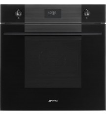 SMEG - Four Pyrolyse SFP6101TB3 + Micro-Ondes FMI120B3 - Ligne Linéa - Noir Intense