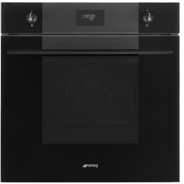 SMEG - Four Pyrolyse SFP6101TB3 + Micro-Ondes FMI120B3 - Ligne Linéa - Noir Intense