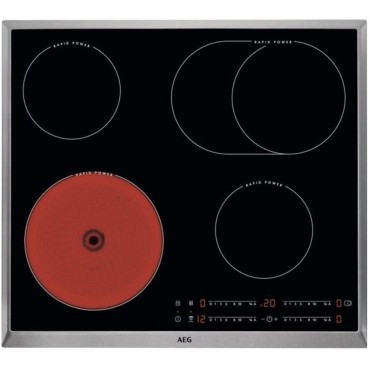 AEG - HRB64471XB - Table de cuisson Vitrocéramique -  Cadre Inox