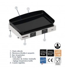 ENO - 555232014201 - Plancha électrique 50 cm 1 zone - Initial 50 Inox
