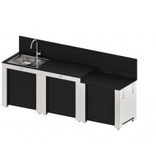 ENO - PMOD853M-  Ensemble de cuisine extérieure 3 éléments - Noir & Inox