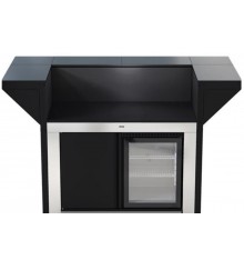 ENO - PMIP1208M -  Meuble îlot avec comptoir Bar - Inox poli titane