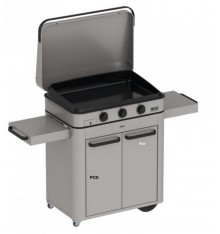ENO - 57038301 - COMBO PLANCHA ENOSIGN GAZ 80 INOX CAPOT PLANCHA75 3 FEUX - Inox marin